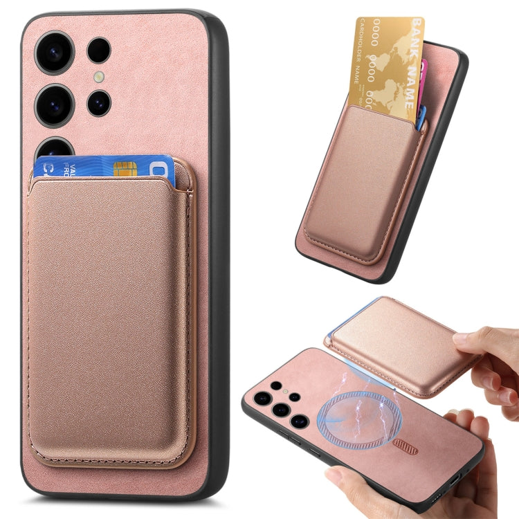 Retro Magsafe Card Bag PU Back Cover Phone Case