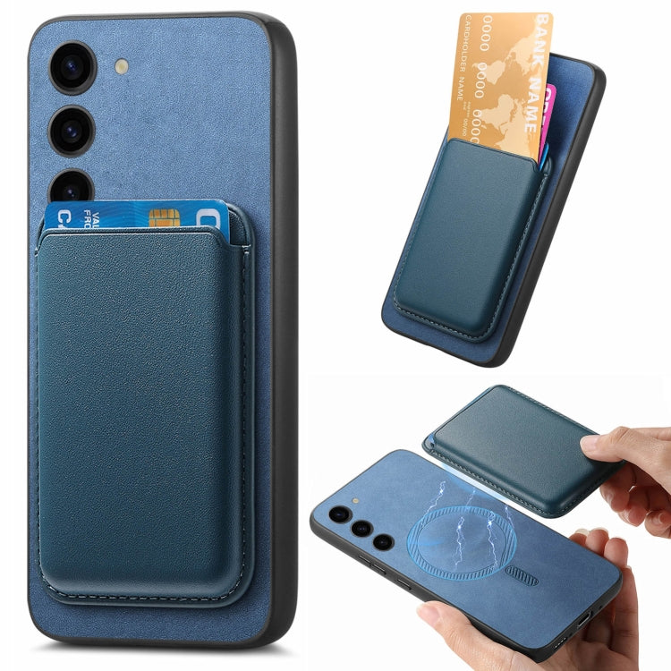 Retro Magsafe Card Bag PU Back Cover Phone Case