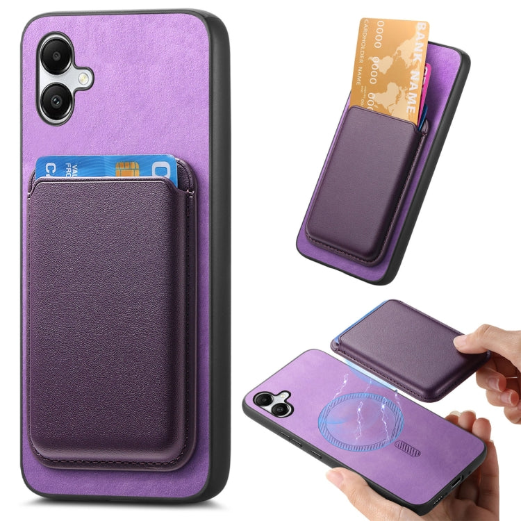 Retro Magsafe Card Bag PU Back Cover Phone Case