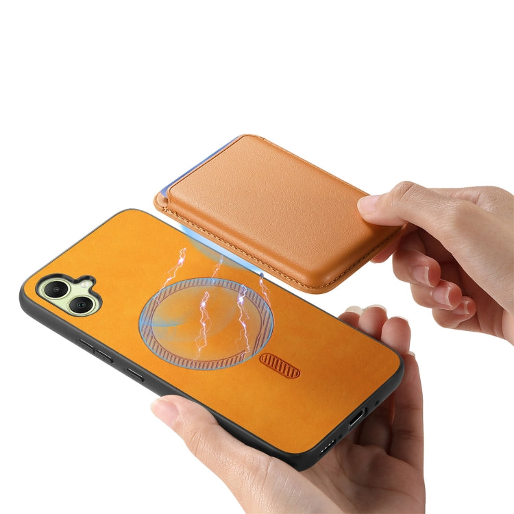 Retro Magsafe Card Bag PU Back Cover Phone Case