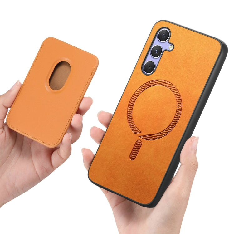 Retro Magsafe Card Bag PU Back Cover Phone Case