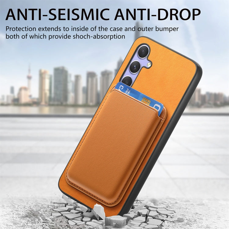 Retro Magsafe Card Bag PU Back Cover Phone Case