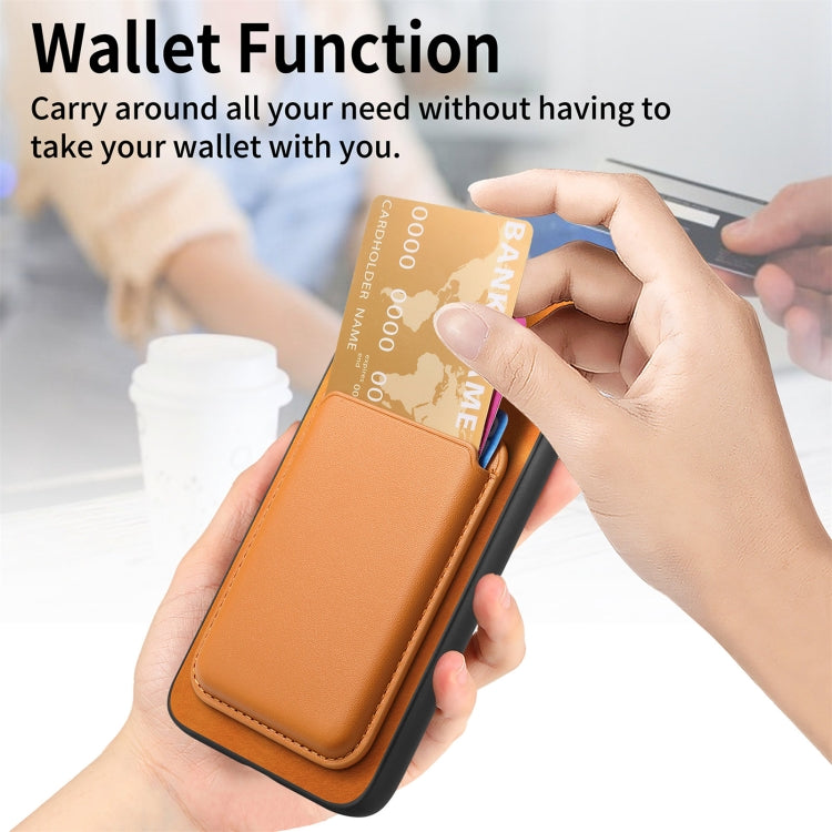 Retro Magsafe Card Bag PU Back Cover Phone Case