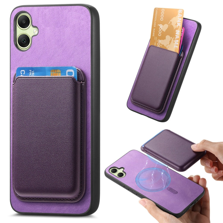 Retro Magsafe Card Bag PU Back Cover Phone Case