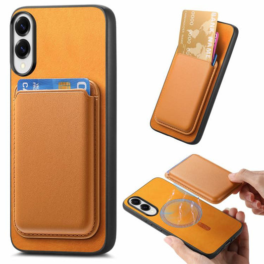 Retro Magsafe Card Bag PU Back Cover Phone Case