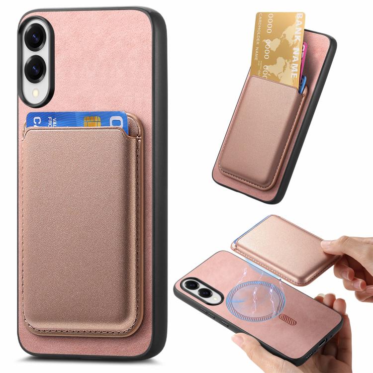 Retro Magsafe Card Bag PU Back Cover Phone Case