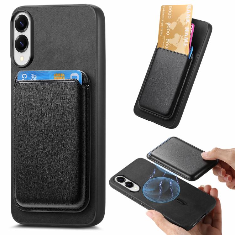 Retro Magsafe Card Bag PU Back Cover Phone Case