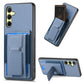 Carbon Fiber Fold Stand Elastic Card Bag Phone Case