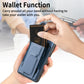 Carbon Fiber Fold Stand Elastic Card Bag Phone Case