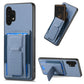 Carbon Fiber Fold Stand Elastic Card Bag Phone Case