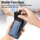 Carbon Fiber Fold Stand Elastic Card Bag Phone Case