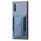 Carbon Fiber Fold Stand Elastic Card Bag Phone Case