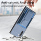 Carbon Fiber Fold Stand Elastic Card Bag Phone Case
