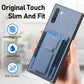 Carbon Fiber Fold Stand Elastic Card Bag Phone Case