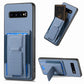 Carbon Fiber Fold Stand Elastic Card Bag Phone Case