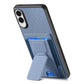 Carbon Fiber Fold Stand Elastic Card Bag Phone Case