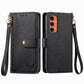 Love Zipper Lanyard Leather Phone Case