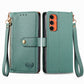 Love Zipper Lanyard Leather Phone Case