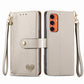Love Zipper Lanyard Leather Phone Case