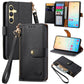 Love Zipper Lanyard Leather Phone Case