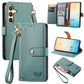 Love Zipper Lanyard Leather Phone Case