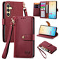 Love Zipper Lanyard Leather Phone Case