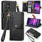 Love Zipper Lanyard Leather Phone Case