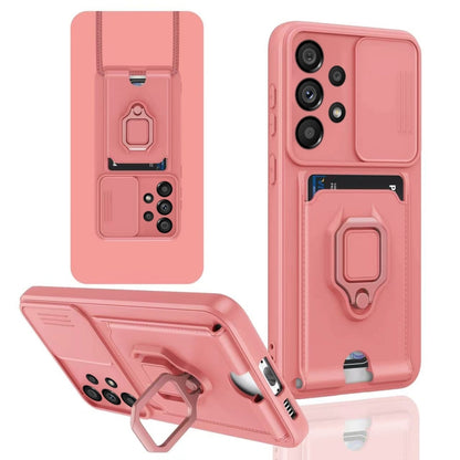 Sliding Camshield Magnetic Card Holder Silicone Phone Case, For Samsung Galaxy A53 5G, For Samsung Galaxy A13 4G, For Samsung Galaxy S22 Ultra 5G, For Samsung Galaxy S22+ 5G, For Samsung Galaxy A13 5G, For Samsung Galaxy A52 4G / 5G��������������������...
