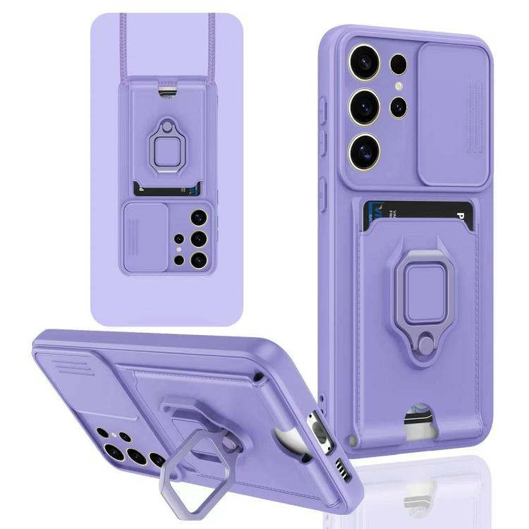 Sliding Camshield Magnetic Card Holder Silicone Phone Case, For Samsung Galaxy S25 Edge 5G, For Samsung Galaxy A56 5G, For Samsung Galaxy A26 5G, For Samsung Galaxy A36 5G, For Samsung Galaxy A16, For Samsung Galaxy S25+ 5G�����������������������������...