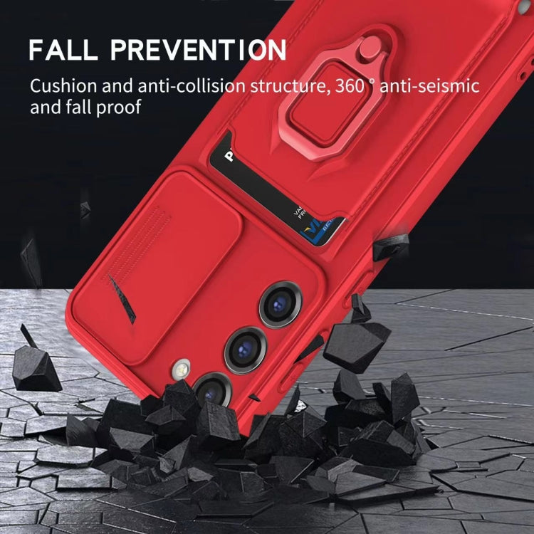 Sliding Camshield Magnetic Card Holder Silicone Phone Case, For Samsung Galaxy A25 5G, For Samsung Galaxy S23 FE 5G, For Samsung Galaxy A24 4G, For Samsung Galaxy A34 5G, For Samsung Galaxy A54 5G, For Samsung Galaxy S23 Ultra 5G�����������������������...