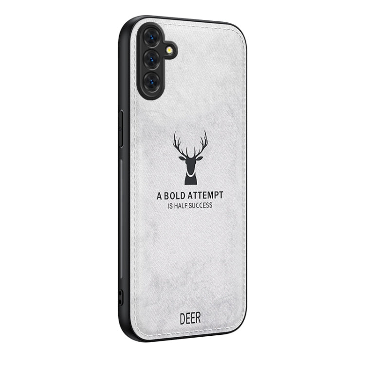 Deer Head Cloth Skin All-inclusive Phone Case, For Samsung Galaxy S25 Edge 5G, For Samsung Galaxy A56 5G, For Samsung Galaxy A26 5G, For Samsung Galaxy A36, For Samsung Galaxy S25 5G, For Samsung Galaxy S25+ 5G, For Samsung Galaxy S25 Ultra 5G���������...