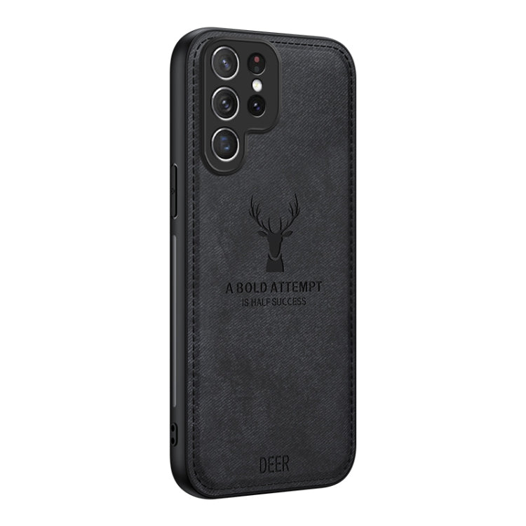 Deer Head Cloth Skin All-inclusive Phone Case, For Samsung Galaxy S25 Edge 5G, For Samsung Galaxy A56 5G, For Samsung Galaxy A26 5G, For Samsung Galaxy A36, For Samsung Galaxy S25 5G, For Samsung Galaxy S25+ 5G, For Samsung Galaxy S25 Ultra 5G���������...