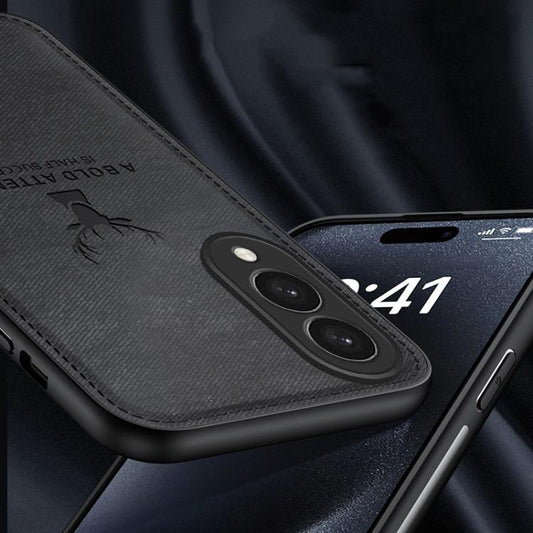 Deer Head Cloth Skin All-inclusive Phone Case, For Samsung Galaxy S25 Edge 5G, For Samsung Galaxy A56 5G, For Samsung Galaxy A26 5G, For Samsung Galaxy A36, For Samsung Galaxy S25 5G, For Samsung Galaxy S25+ 5G, For Samsung Galaxy S25 Ultra 5G���������...