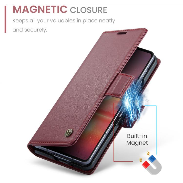 CaseMe 023 Butterfly Buckle Litchi Texture RFID Anti-theft Leather Phone Case