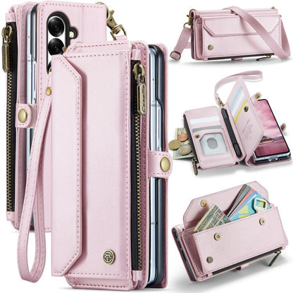 CaseMe C36 Card Slots Zipper Wallet RFID Anti-theft Leather Phone Case