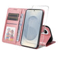 ENKAY Card Wallet Calf Texture Leather Phone Case with Screen Film