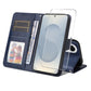 ENKAY Card Wallet Calf Texture Leather Phone Case with Screen Film