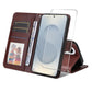 ENKAY Card Wallet Calf Texture Leather Phone Case with Screen Film