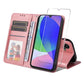 ENKAY Card Wallet Calf Texture Leather Phone Case with Screen Film