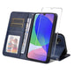 ENKAY Card Wallet Calf Texture Leather Phone Case with Screen Film