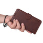 ENKAY Card Wallet Calf Texture Leather Phone Case with Screen Film