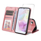 ENKAY Card Wallet Calf Texture Leather Phone Case with Screen Film