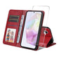 ENKAY Card Wallet Calf Texture Leather Phone Case with Screen Film