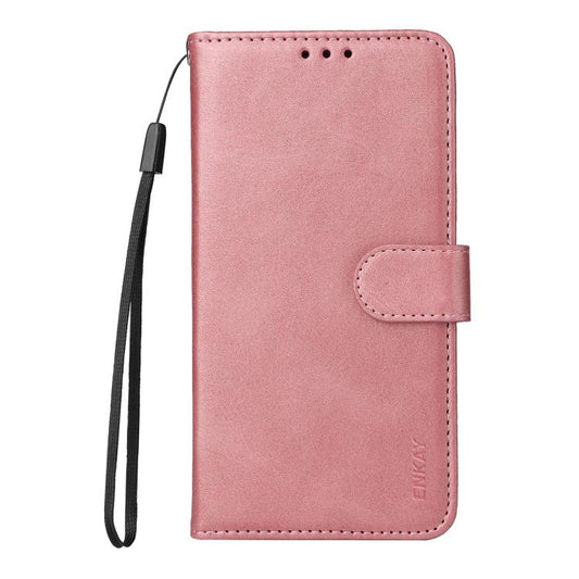 ENKAY Card Wallet Calf Texture Leather Phone Case with Screen Film