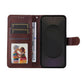 ENKAY Card Wallet Calf Texture Leather Phone Case with Screen Film