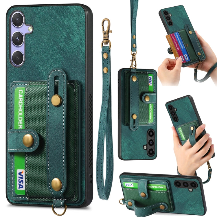 Retro Cross Wristband Wallet Leather Back Phone Case, For Samsung Galaxy S25 Edge 5G, For Samsung Galaxy A56 5G, For Samsung Galaxy A36, For Samsung Galaxy S25 5G, For Samsung Galaxy S25+ 5G, For Samsung Galaxy S25 Ultra 5G