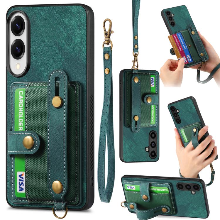 Retro Cross Wristband Wallet Leather Back Phone Case, For Samsung Galaxy S25 Edge 5G, For Samsung Galaxy A56 5G, For Samsung Galaxy A36, For Samsung Galaxy S25 5G, For Samsung Galaxy S25+ 5G, For Samsung Galaxy S25 Ultra 5G