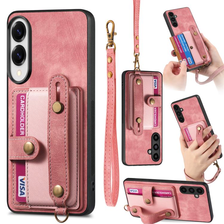 Retro Cross Wristband Wallet Leather Back Phone Case, For Samsung Galaxy S25 Edge 5G, For Samsung Galaxy A56 5G, For Samsung Galaxy A36, For Samsung Galaxy S25 5G, For Samsung Galaxy S25+ 5G, For Samsung Galaxy S25 Ultra 5G