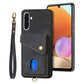 Retro Card Wallet Fold Leather Phone Case with Strap