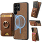 Retro Splitable Magnetic Stand Card Bag Leather Phone Case